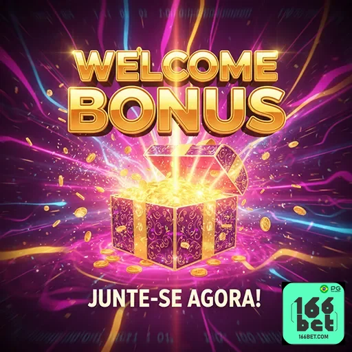 Imagem promocional da 166bet destacando o bônus especial 05 para novos usuários
