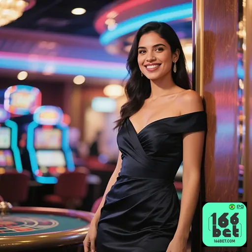 Jogador segurando ficha de poker com mesa de casino ao fundo