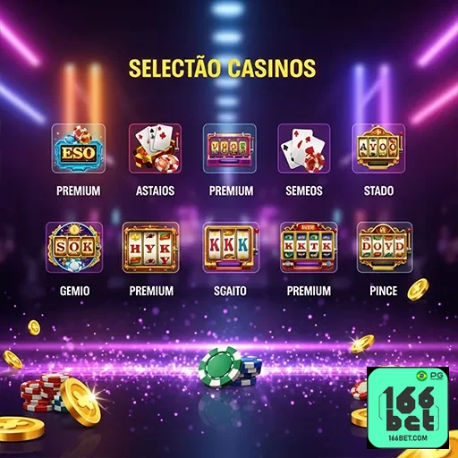 Imagem de jogos de cassino na 166bet, plataforma de apostas e entretenimento online.