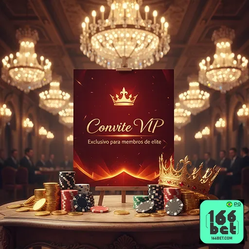 Imagem promocional do 166bet destacando o programa VIP, com o logo do site 166bet em destaque